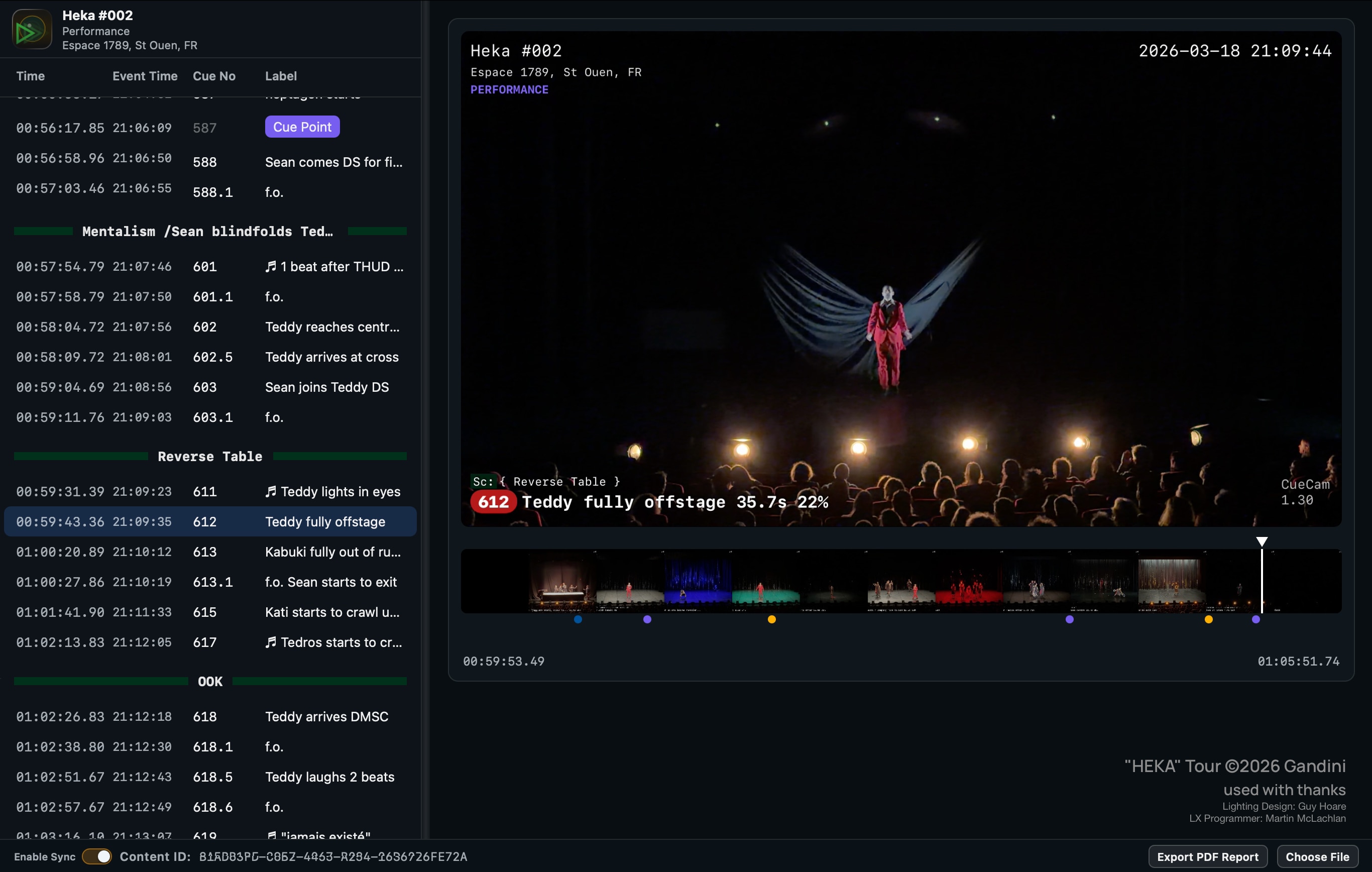 CueCam Play review interface